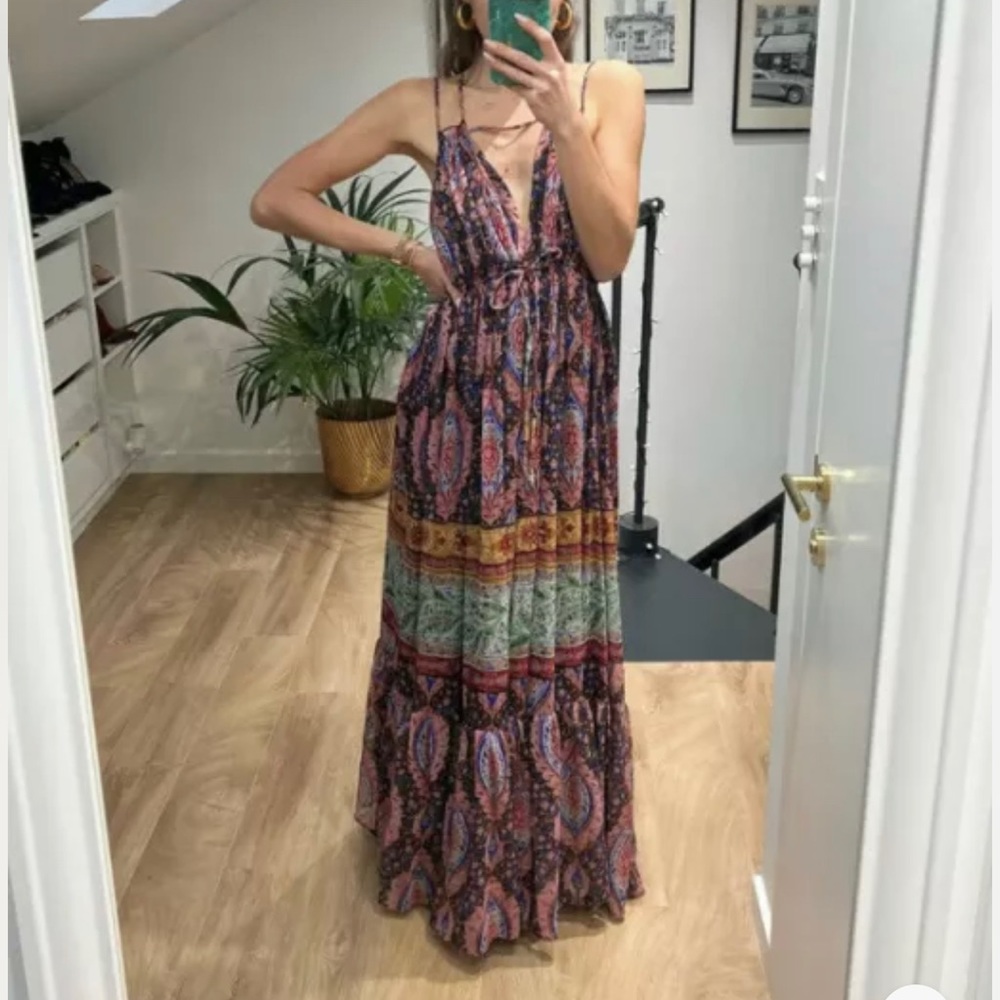 - ZARA LONG PRINT DRESS Multicolor - Picture 10 of 10